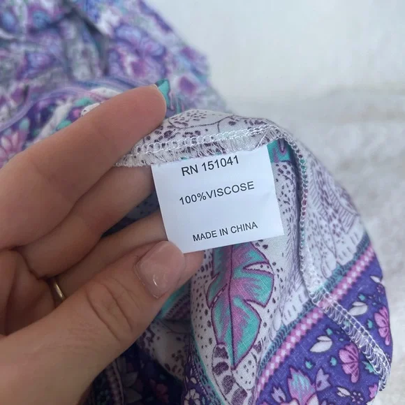 Bohemian Chic Style Floral Maxi Dress Size XS NWOT - Picture 9 of 15